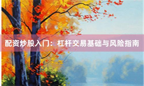 配资炒股入门：杠杆交易基础与风险指南
